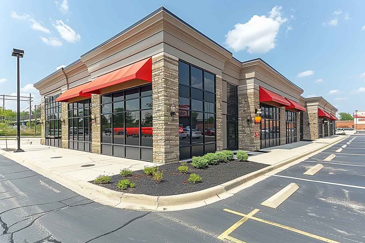 A_modern_commercial_plaza_with_multiple_storefront
