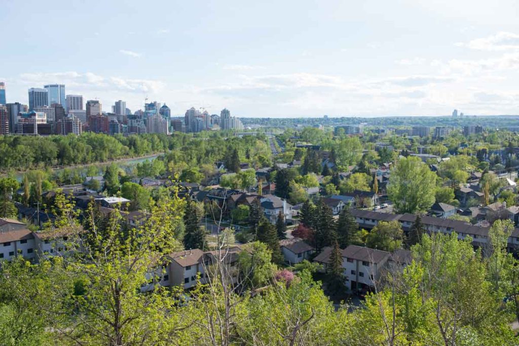 Aerial view of calgary in springtime downtown river - Why There’s Real Strength in Calgary Real Estate While Other Markets Falter Aerial-view-of-calgary-in-springtime-downtown-river